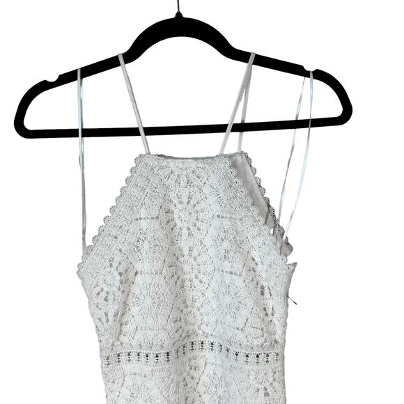 Open Edit Nordstrom New Women's Crochet Mini Dress White XXS Coastal Y2K Boho - Picture 5 of 13